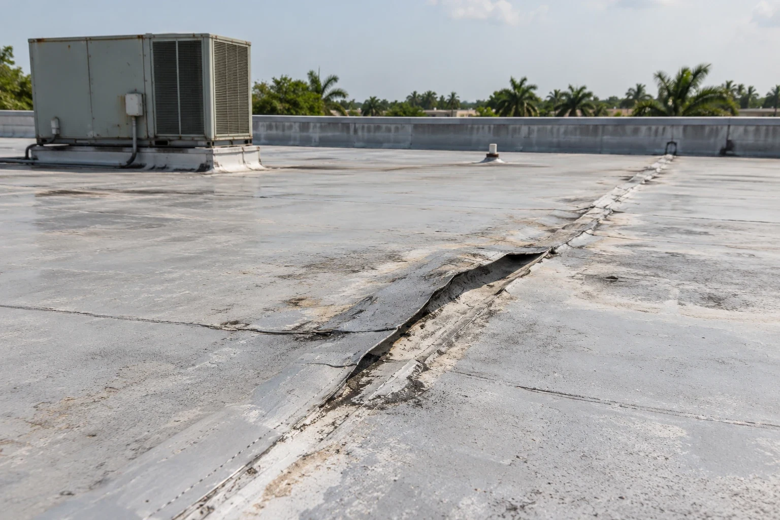 Commercial Roof Seam Failure Repair in Gainesville, FL